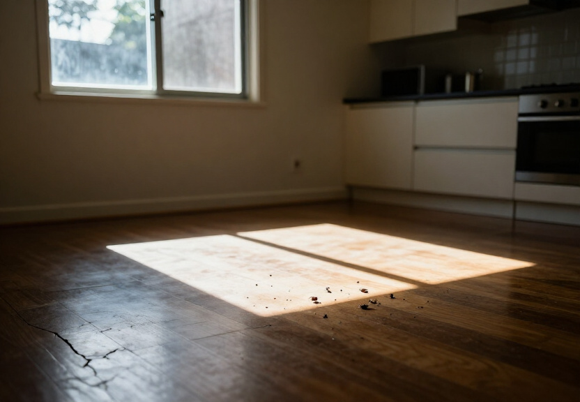 Termite damage in a Sydenham property before treatment